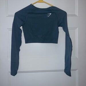 Gymshark Teal Long Sleeve Crop Top